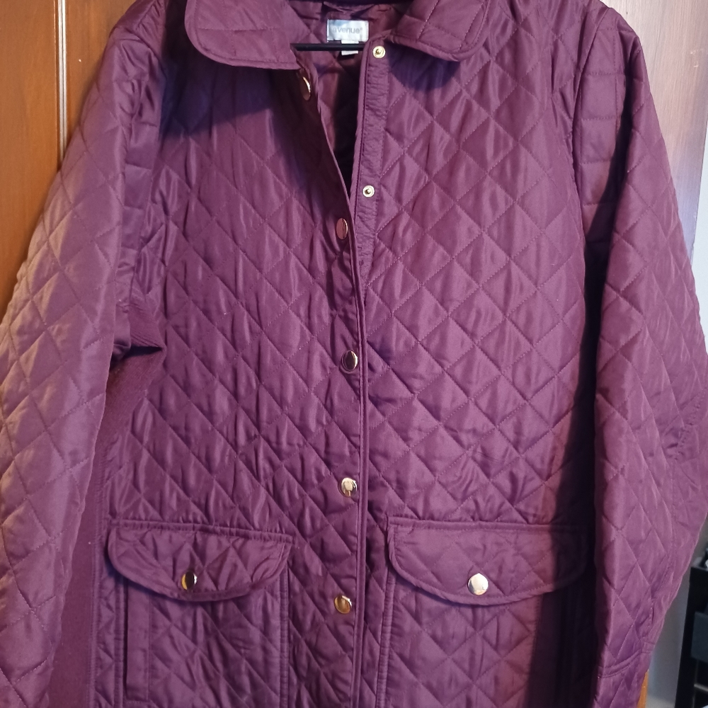 Burgundy Quilted Jacket